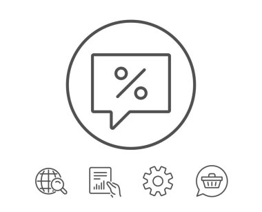 Alışveriş konuşma balonu satırı simgesi.