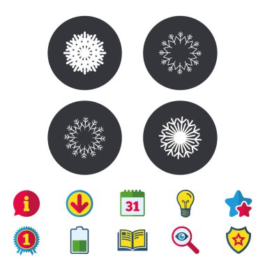 Kar taneleri sanatsal simgeler. 