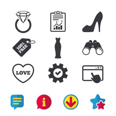 kadın aksesuarları Icon set