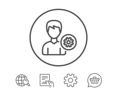 Kullanıcı Ayarları Satır Simgesi. 