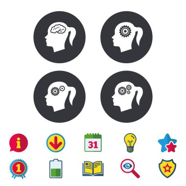 kadın insan kafa sembolleri  