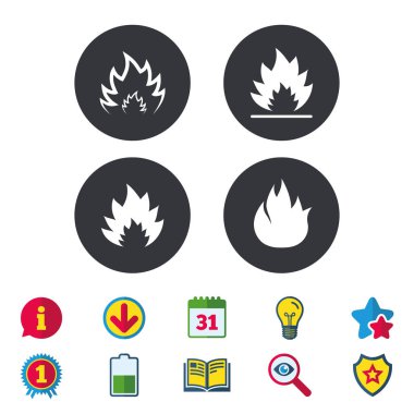 Yangın alev simgeler. 