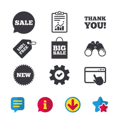 Satılık konuşma balonu simgeler