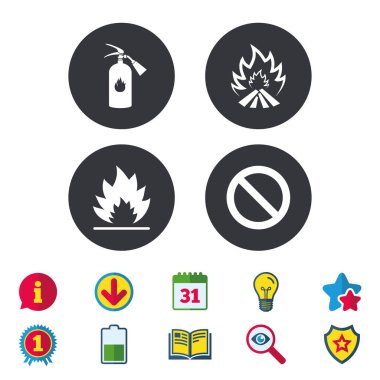 Yangın alev simgeler. 