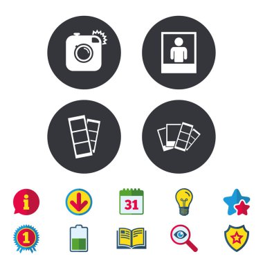 Fotoğraf düz simgeler