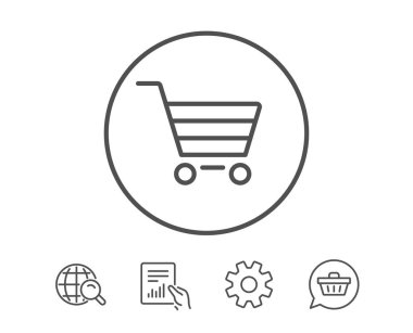 Alışveriş arabası simgesi. 