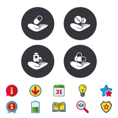 yardım simgeleri eller  