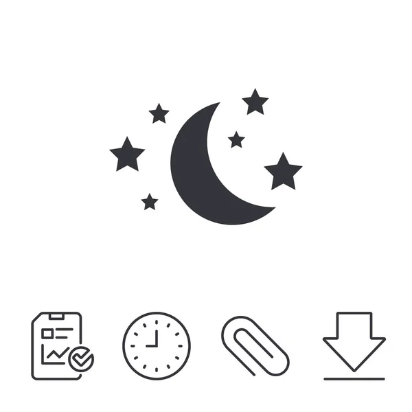 Moon and stars sign icon — Stock Vector