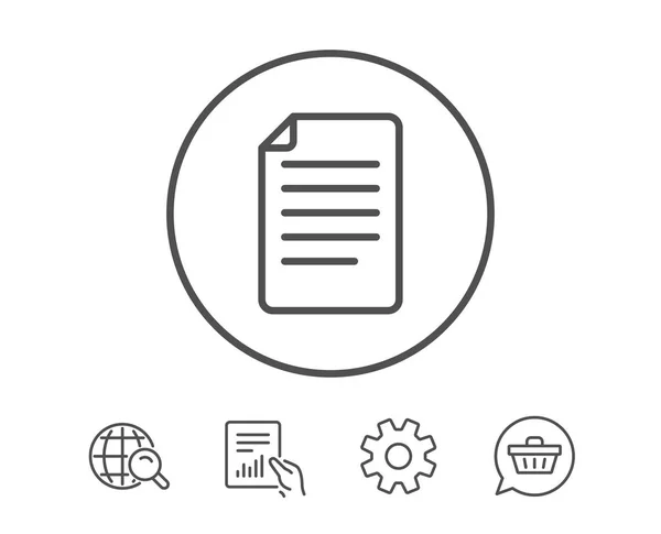 Icono de línea de gestión de documentos — Vector de stock