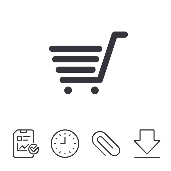 Carrito de compras signo icono . — Archivo Imágenes Vectoriales