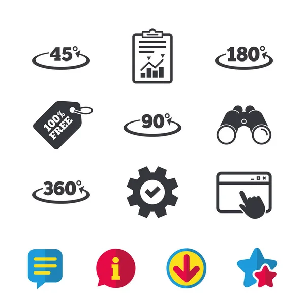 Angle degrees icons — Stock Illustration Angle degrees icons Stock Illustration
