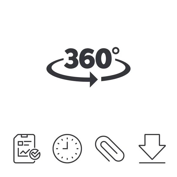 Kąt 360 stopni znak ikona — Wektor stockowy