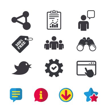 Grup insanlar ve paylaşım simgeler