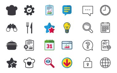 Şef şapka, pişirme Pan simgeler