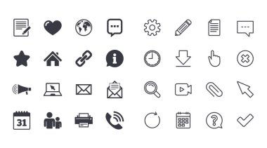 İletişim, konferans ve bilgi simgeleri