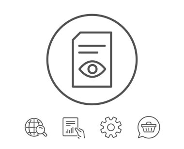 Görünümü belge satırı simgesi