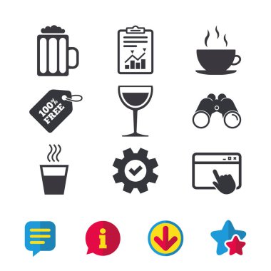 İçecekler işaretleri seti