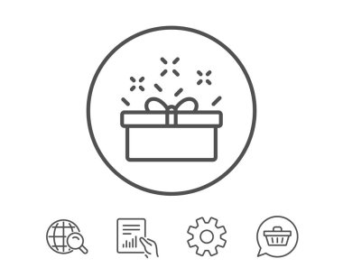 hediye kutusu satırı simgesi