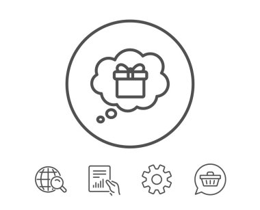 Hediye satırı simgesi rüya