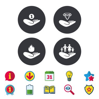 yardım simgeleri eller