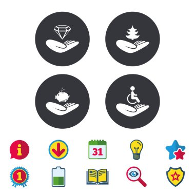 yardım simgeleri eller