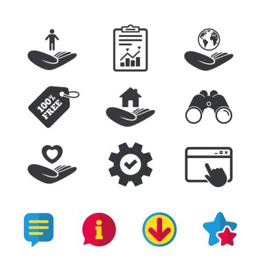 yardım simgeleri eller