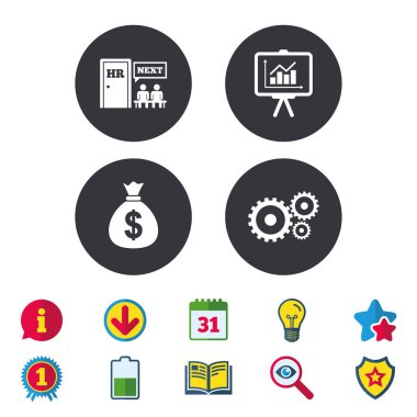 İnsan kaynakları ve iş ikonları/simgeleri