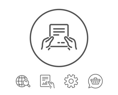 Belge satırı simgesi tutun