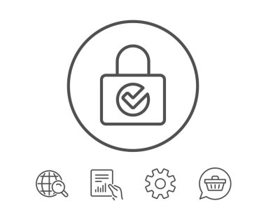 Onay satırı simgesi ile kilitlemek