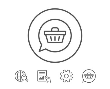 alışveriş sepeti konuşma balonu