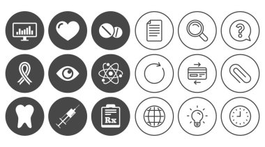 Tıp, Tıp Sağlık ve tanı simgeler.