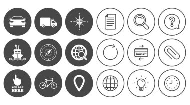Navigasyon, gps simgeleri