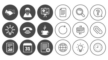 Office, belgeler ve iş simgeleri