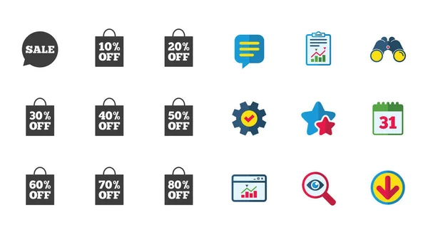 Sale discounts icons — Stock Vector