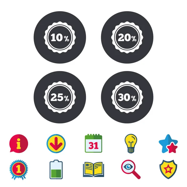 Rabatt-Symbole verkaufen — Stockvektor