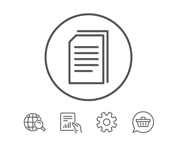 Icono de línea Copiar documentos — Vector de stock