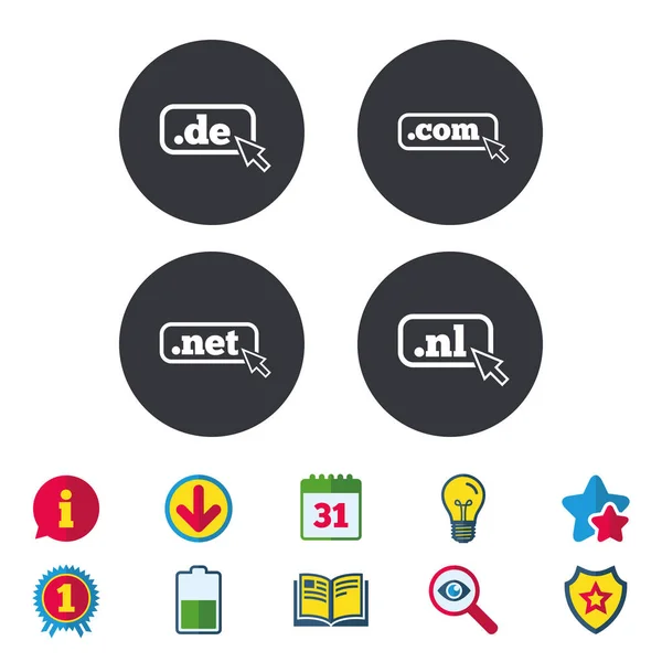 Top-Level-Domains — Stockvektor