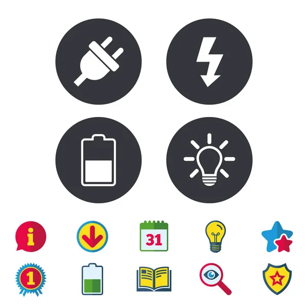 Panneaux de charge électrique — Image vectorielle