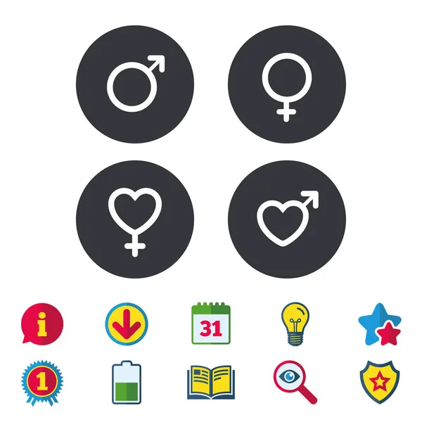Masculino e feminino Sexo ícones —  Vetores de Stock