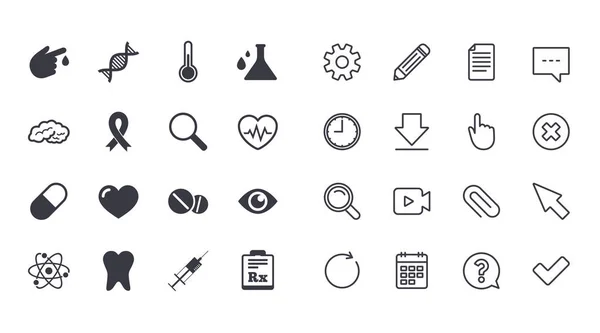 Conjunto de ícones de Cuidados de Saúde, Medicina e Diagnóstico . —  Vetores de Stock