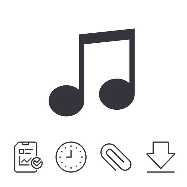 Signo de nota musical icono — Vector de stock