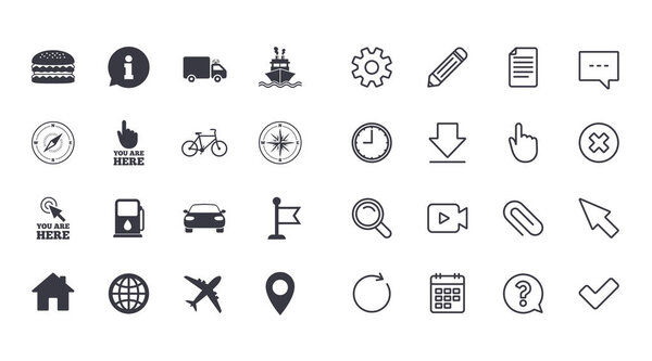 Set of Navigation and Gps icons