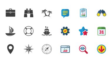 Cruise gezisi, gemi ve yat simgeleri