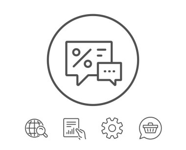 Alışveriş konuşma balonu satırı simgesi