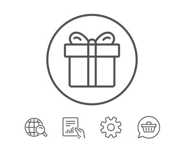 hediye kutusu satırı simgesi