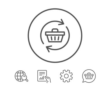 Güncelleştirme alışveriş sepeti satırı simgesi