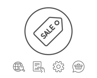 Alışveriş etiket satırı simgesi