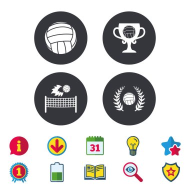 Voleybol ve net simgeler