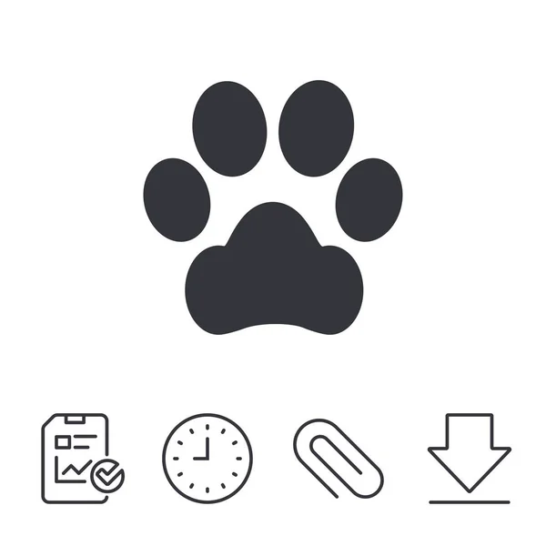 Dog paw sign icon — Stock Vector