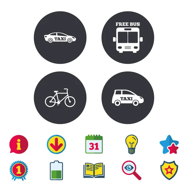 Public transport icons — Stock Vector